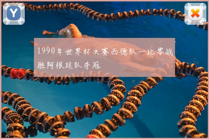 1990年世界杯决赛西德队一比零战胜阿根廷队夺冠